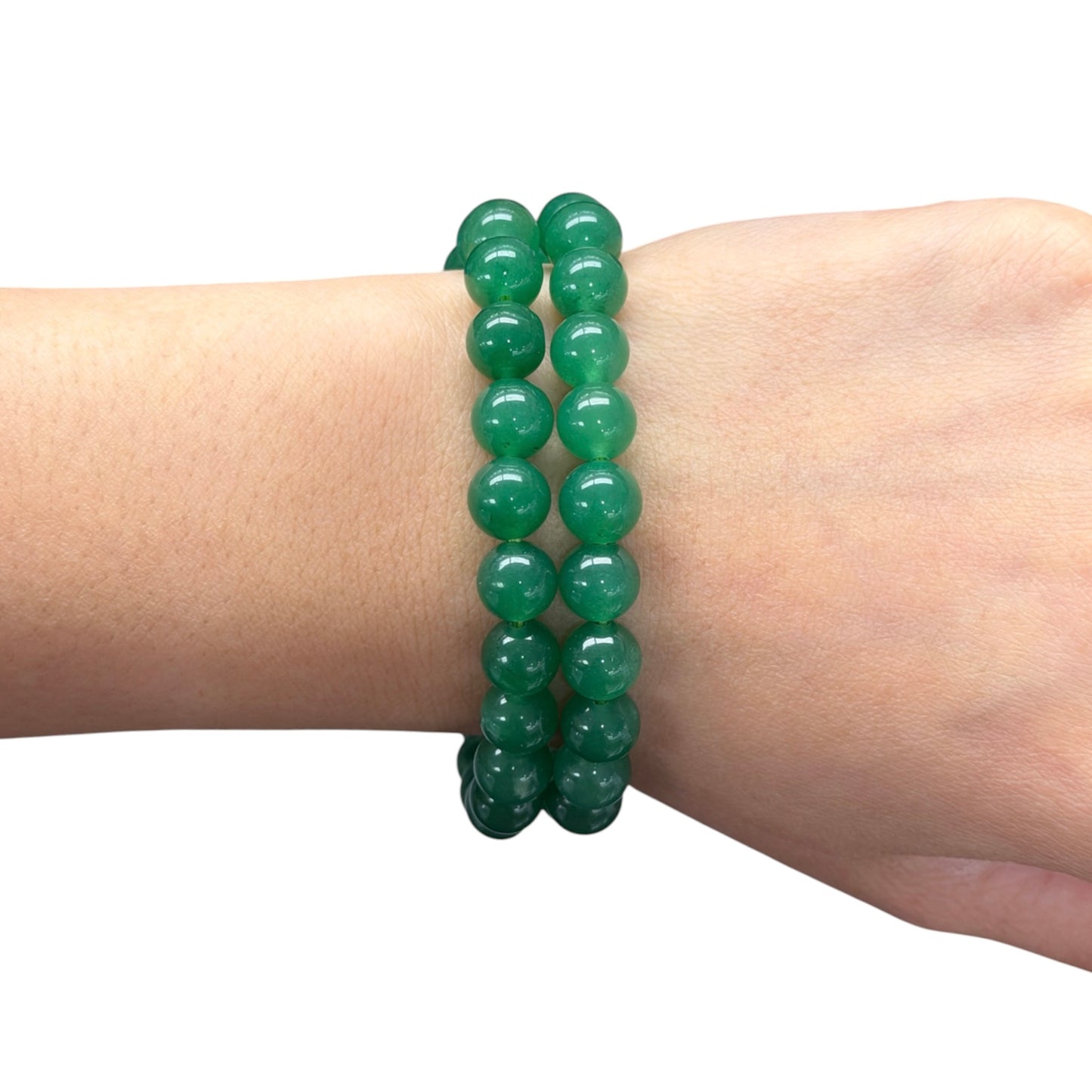 Imperial Green Jade Beaded Bracelet