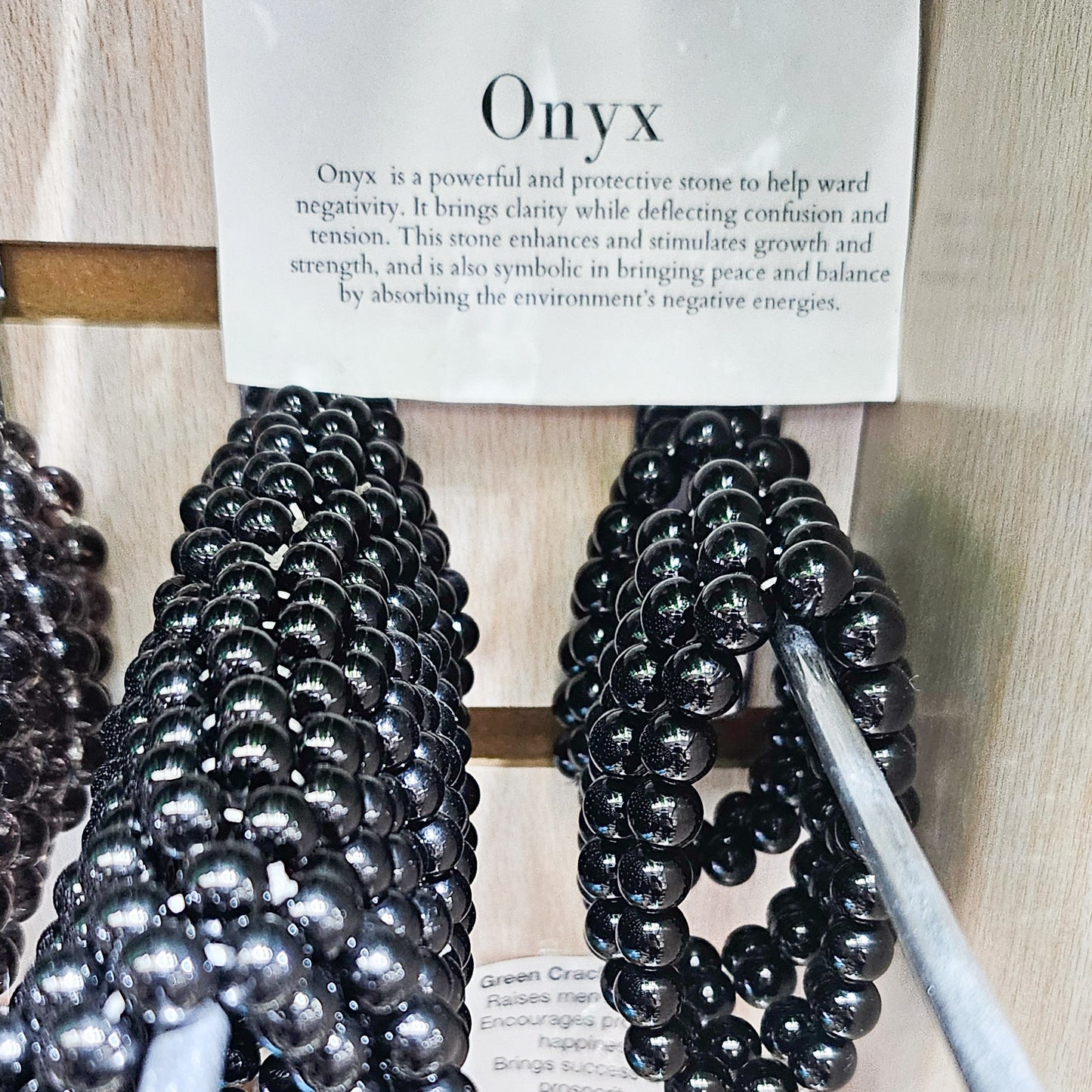 Onyx Gemstone Beaded Stretch Bracelet