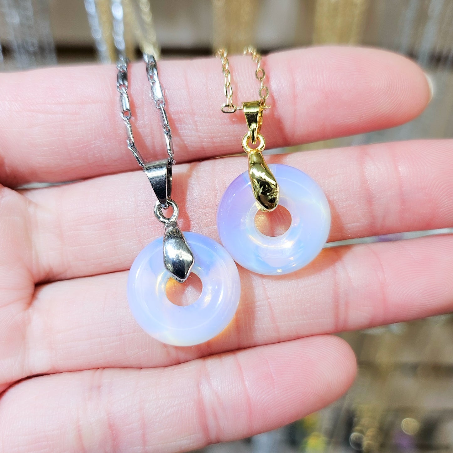 Opalite Circle Necklace
