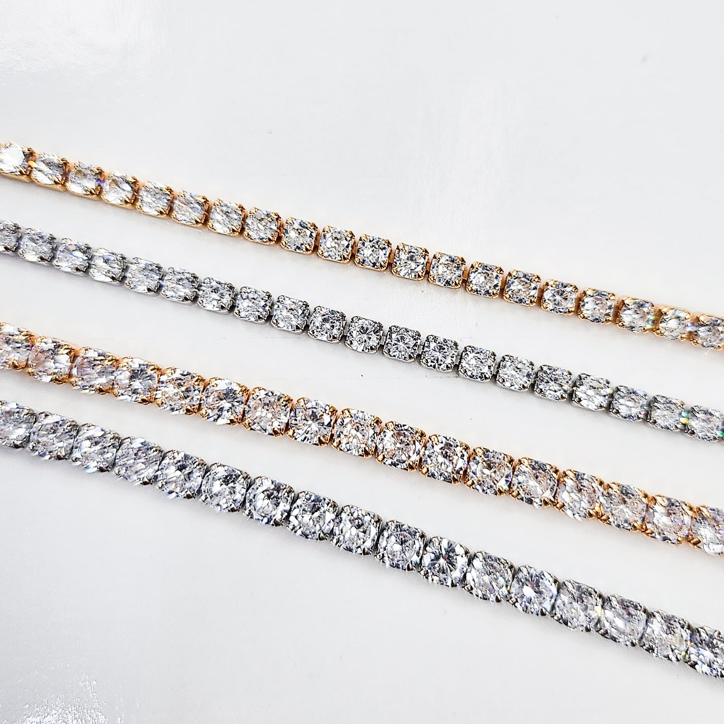 Tennis Bracelet in White Gold-plated