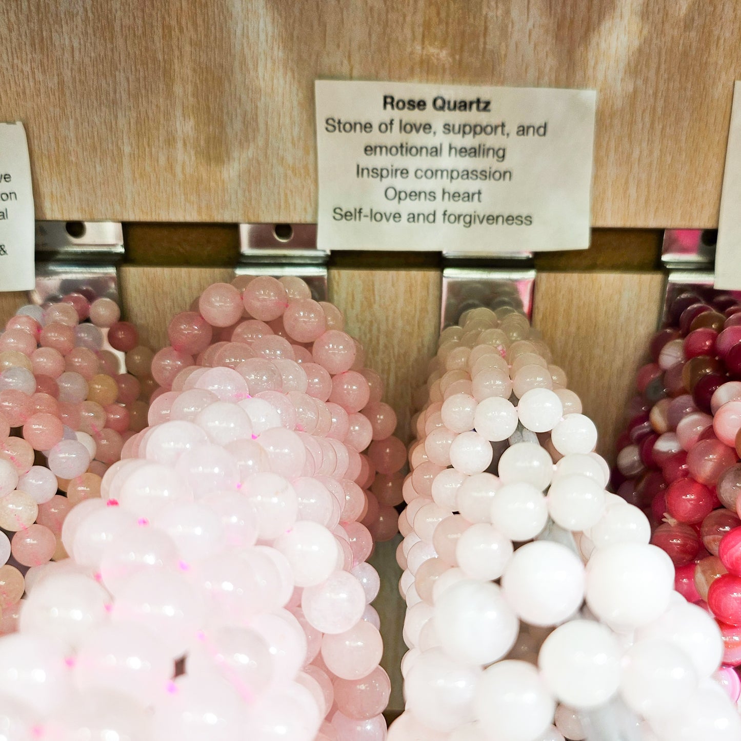Rose Quartz Gemstone Beaded Bracelet