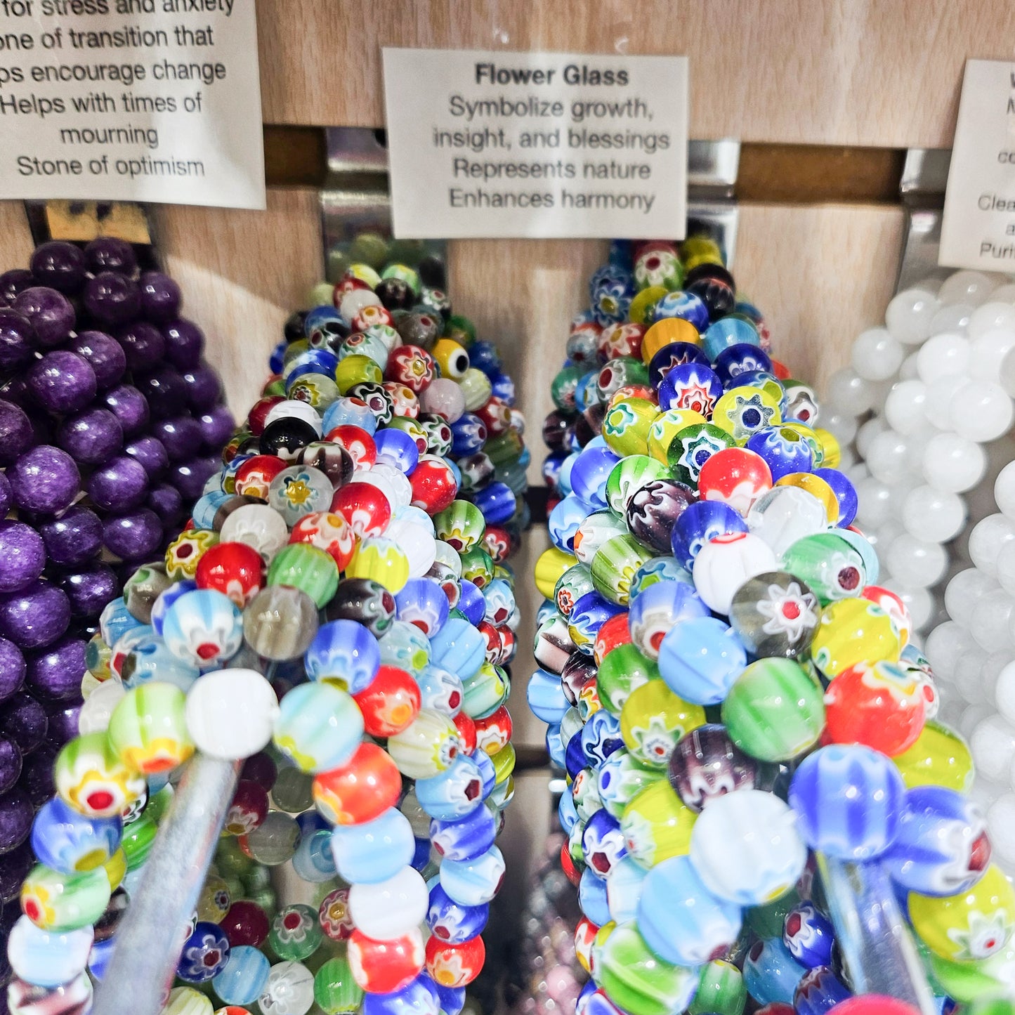 Flower Glass Beaded Bracelet