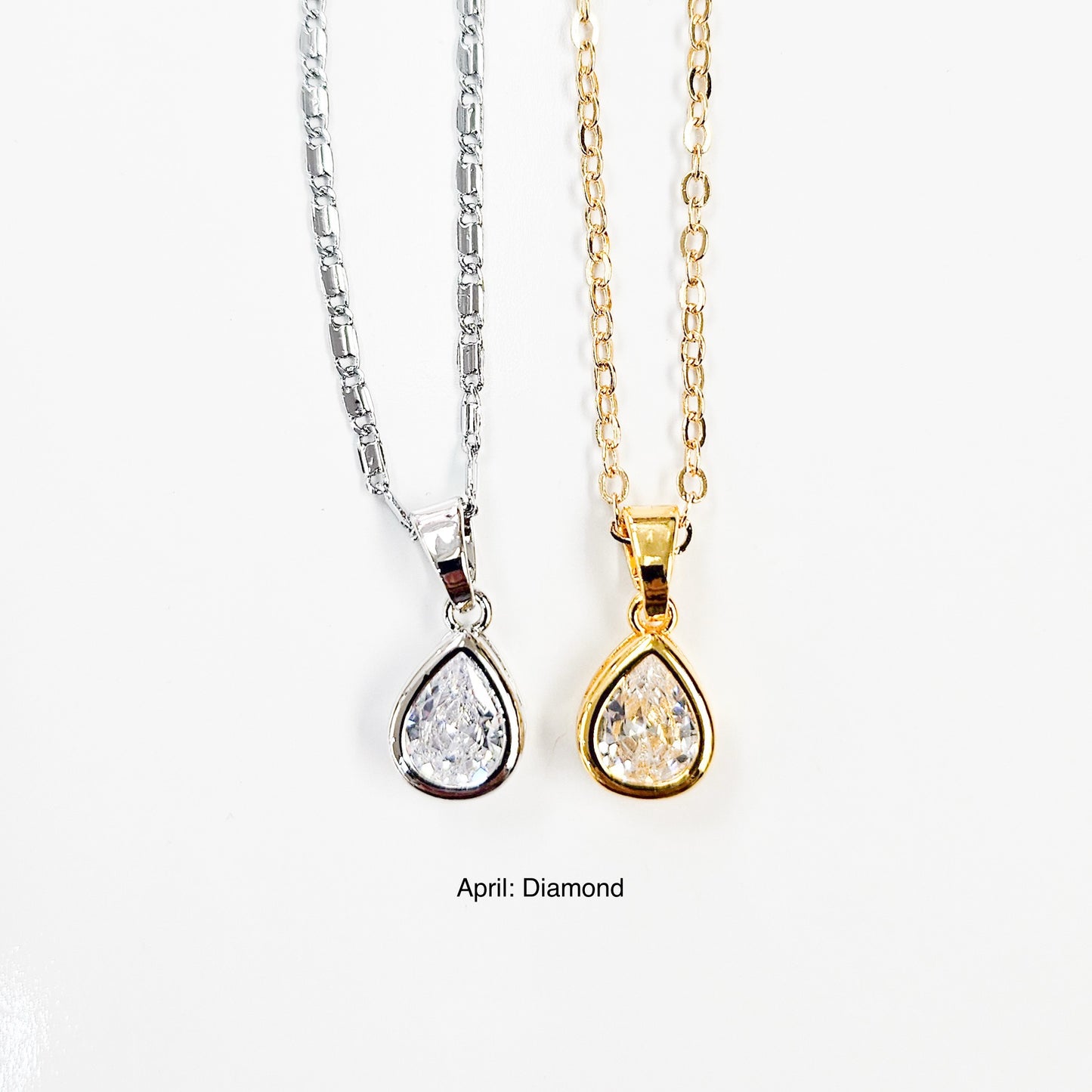Classic Teardrop Birthstone Necklace