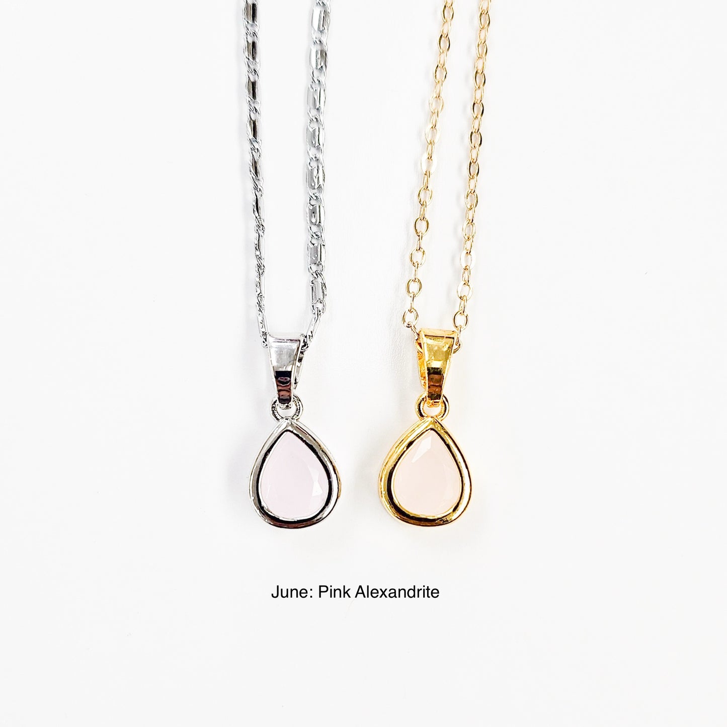 Classic Teardrop Birthstone Necklace