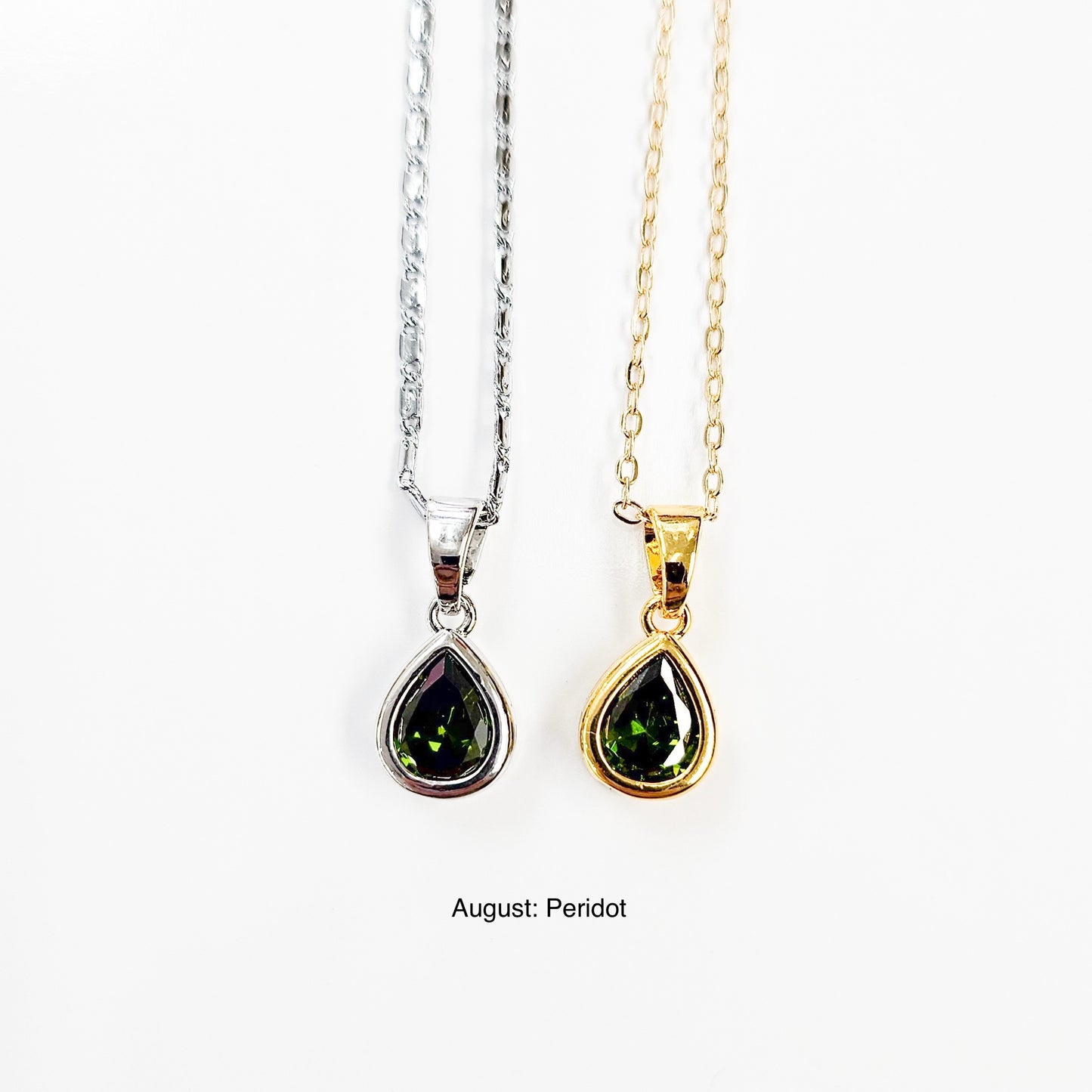 Classic Teardrop Birthstone Necklace