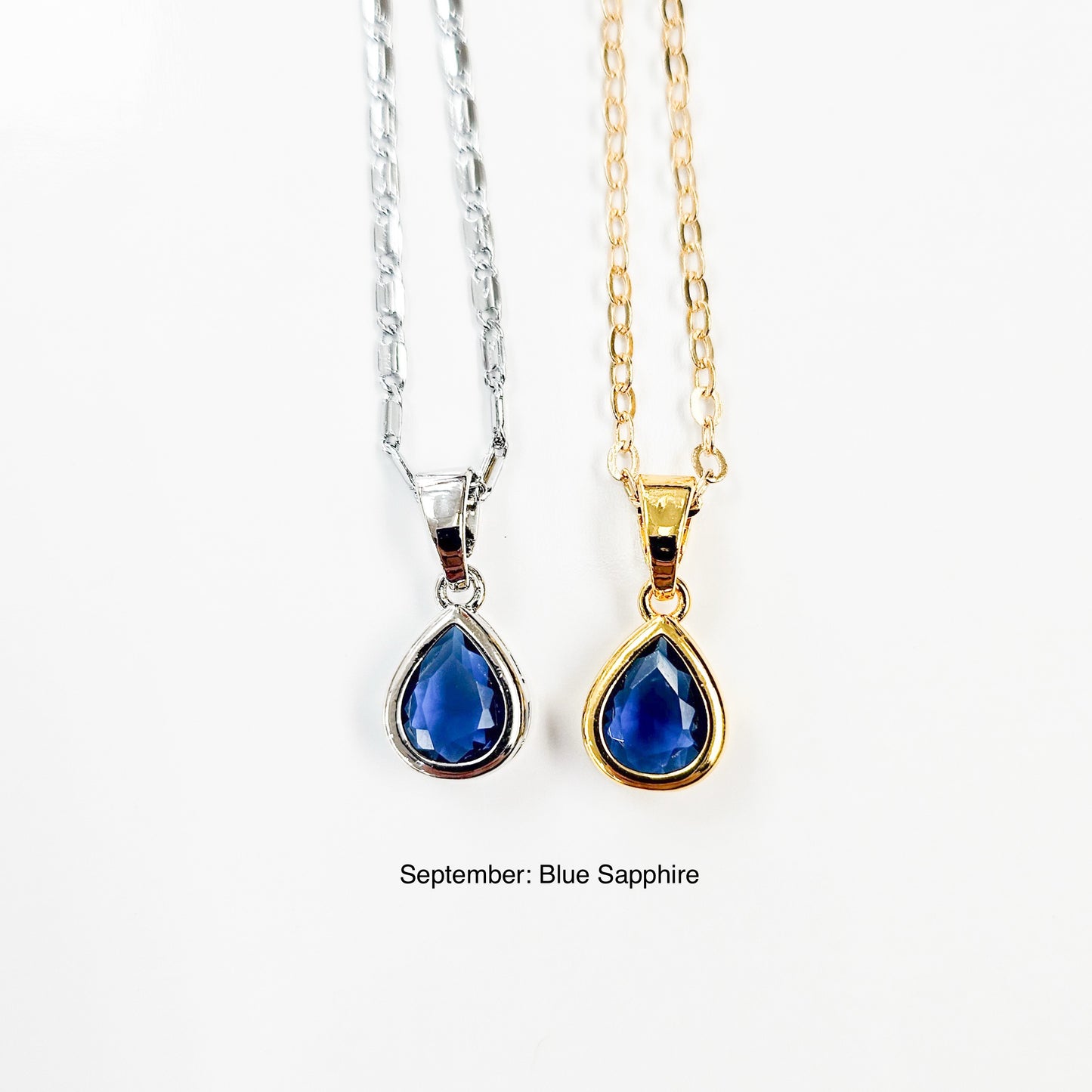 Classic Teardrop Birthstone Necklace
