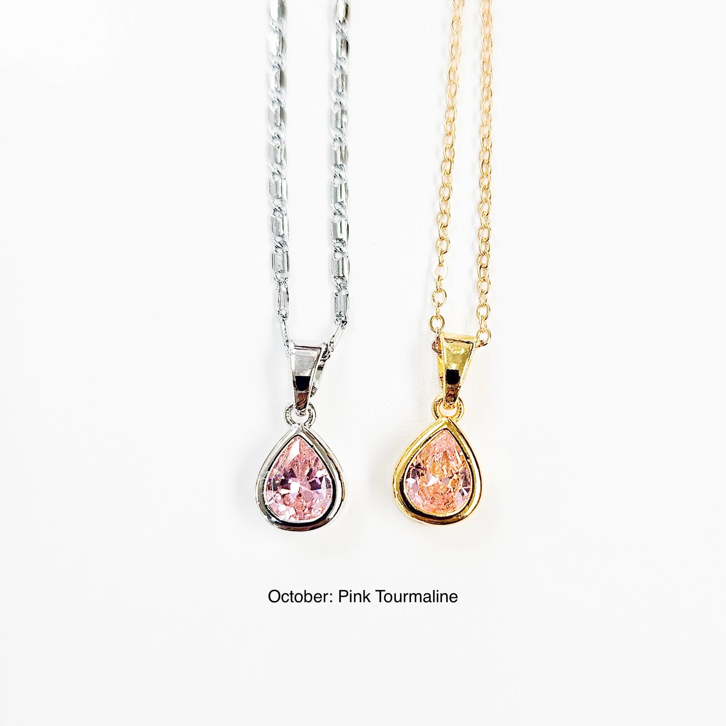 Classic Teardrop Birthstone Necklace