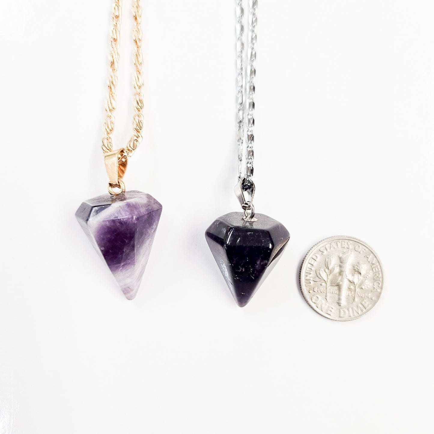 Amethyst Pendulum Point Necklace