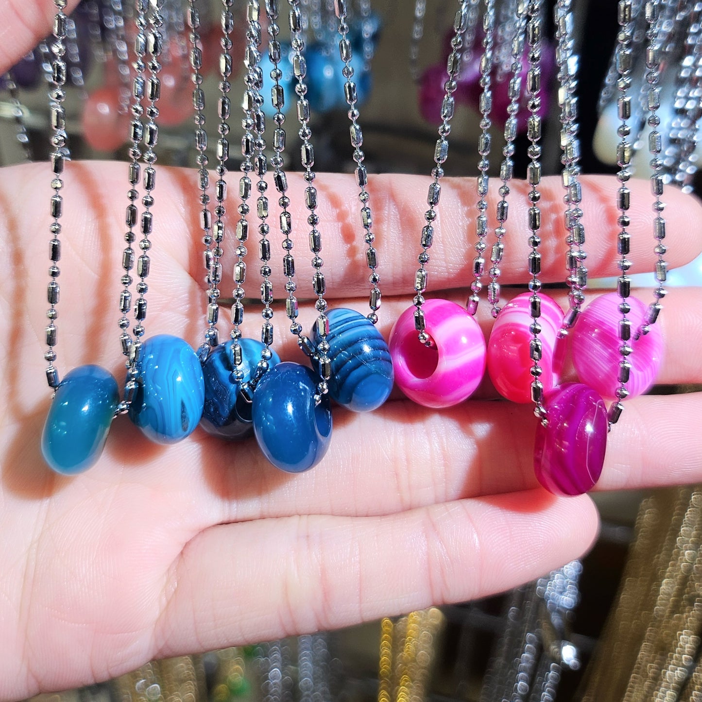 Crystal Donut Necklaces (14 mm)