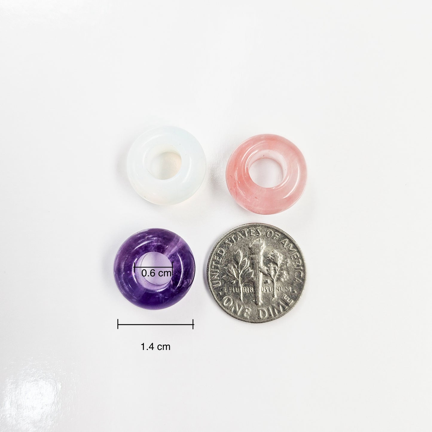 Crystal Donut Necklaces (14 mm)