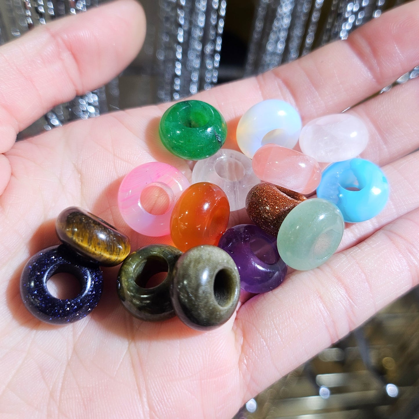 Crystal Donut Necklaces (14 mm)