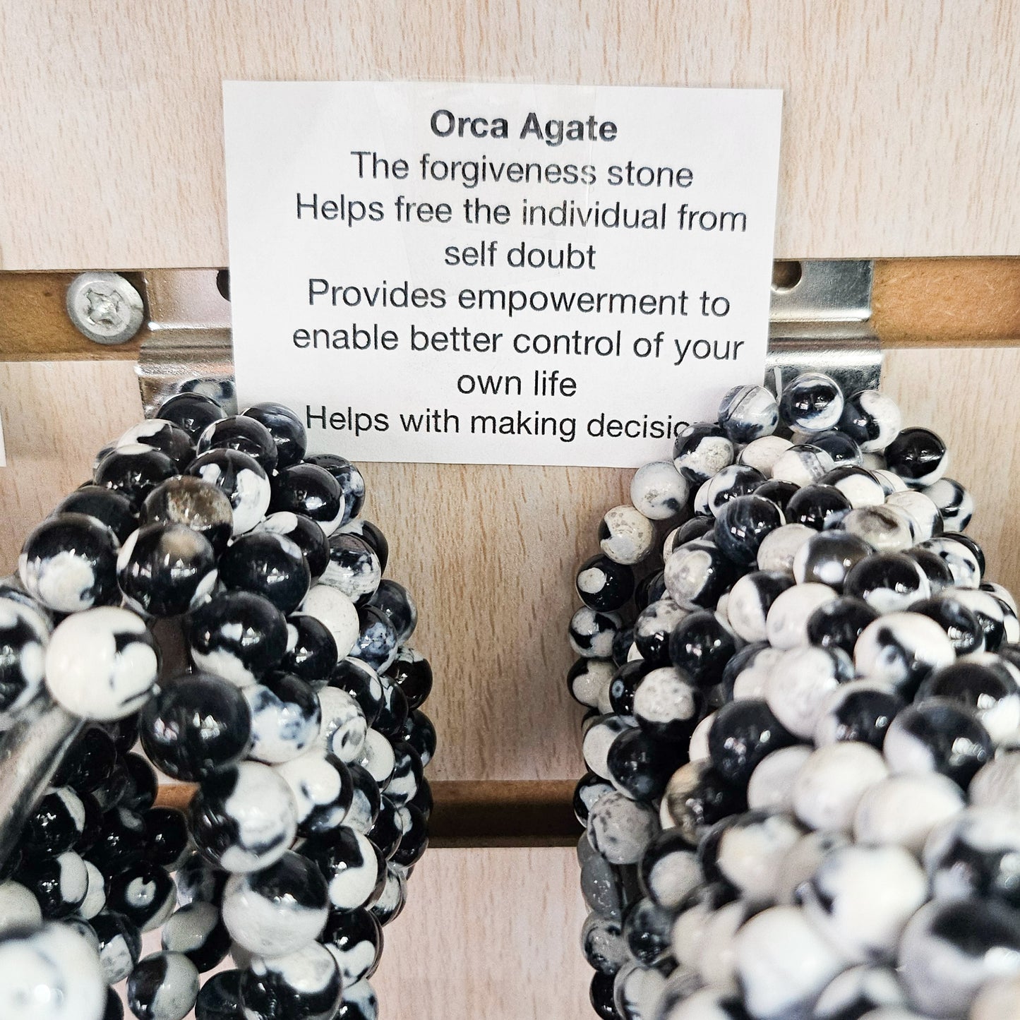 Orca Agate Beaded Bracelet