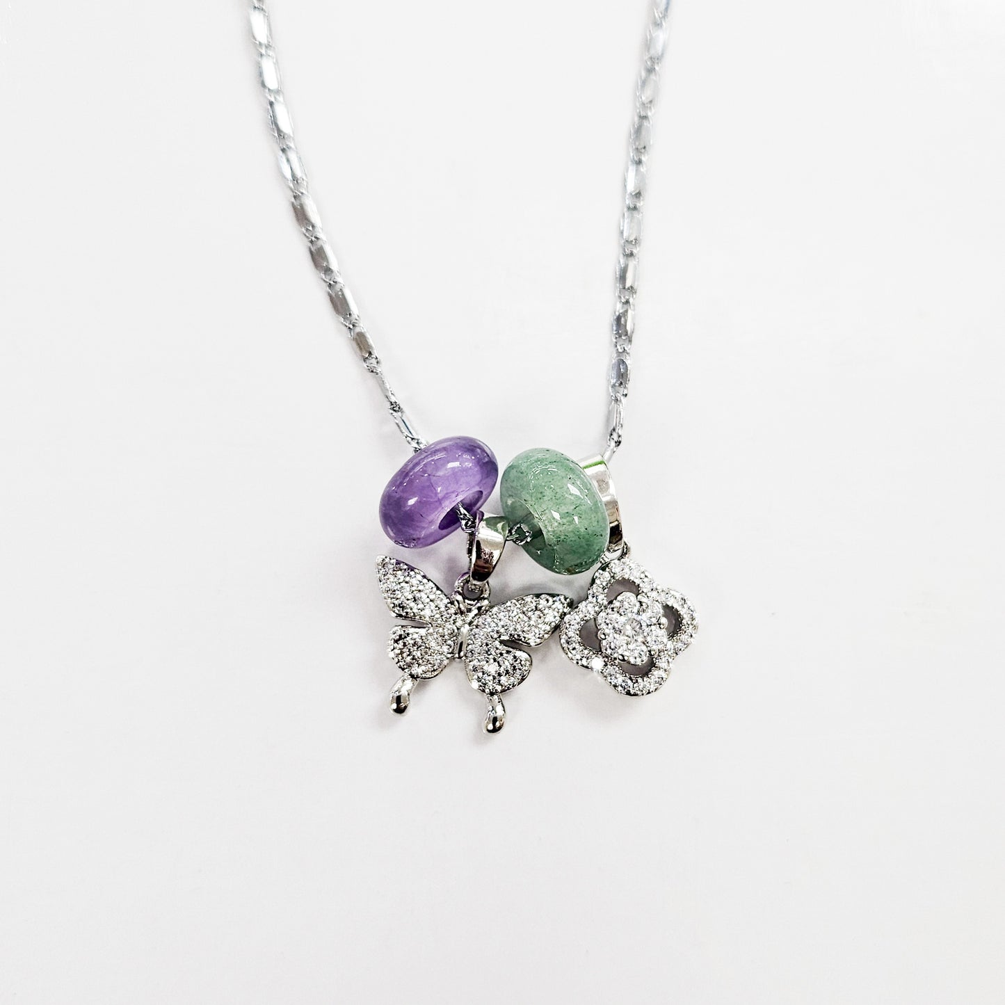 Dainty Crystal Donut Necklaces (8 mm)
