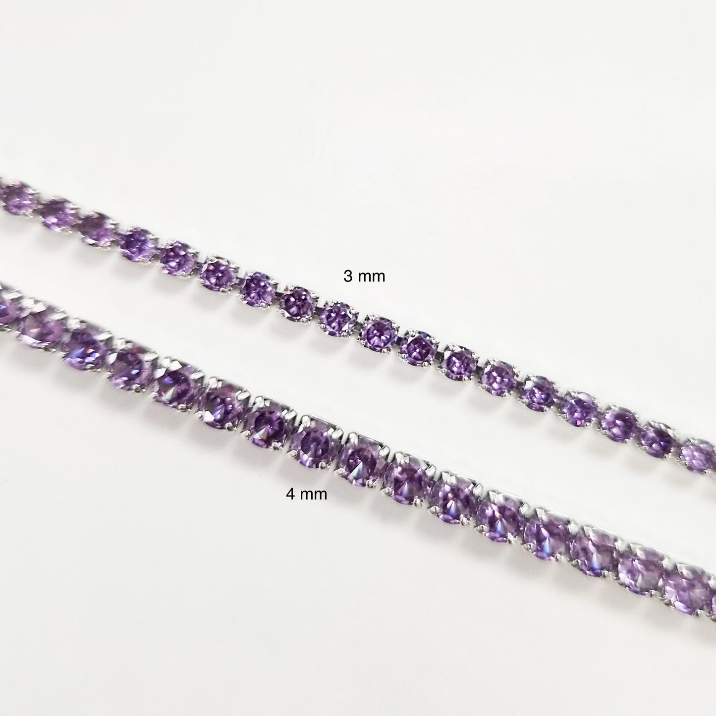 Purple Cubic Zirconia Tennis Bracelet