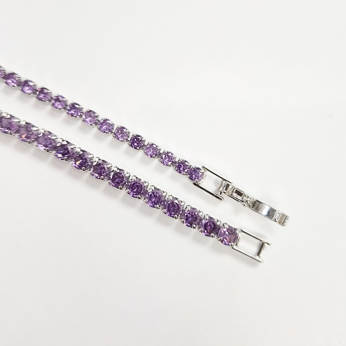 Purple Cubic Zirconia Tennis Bracelet