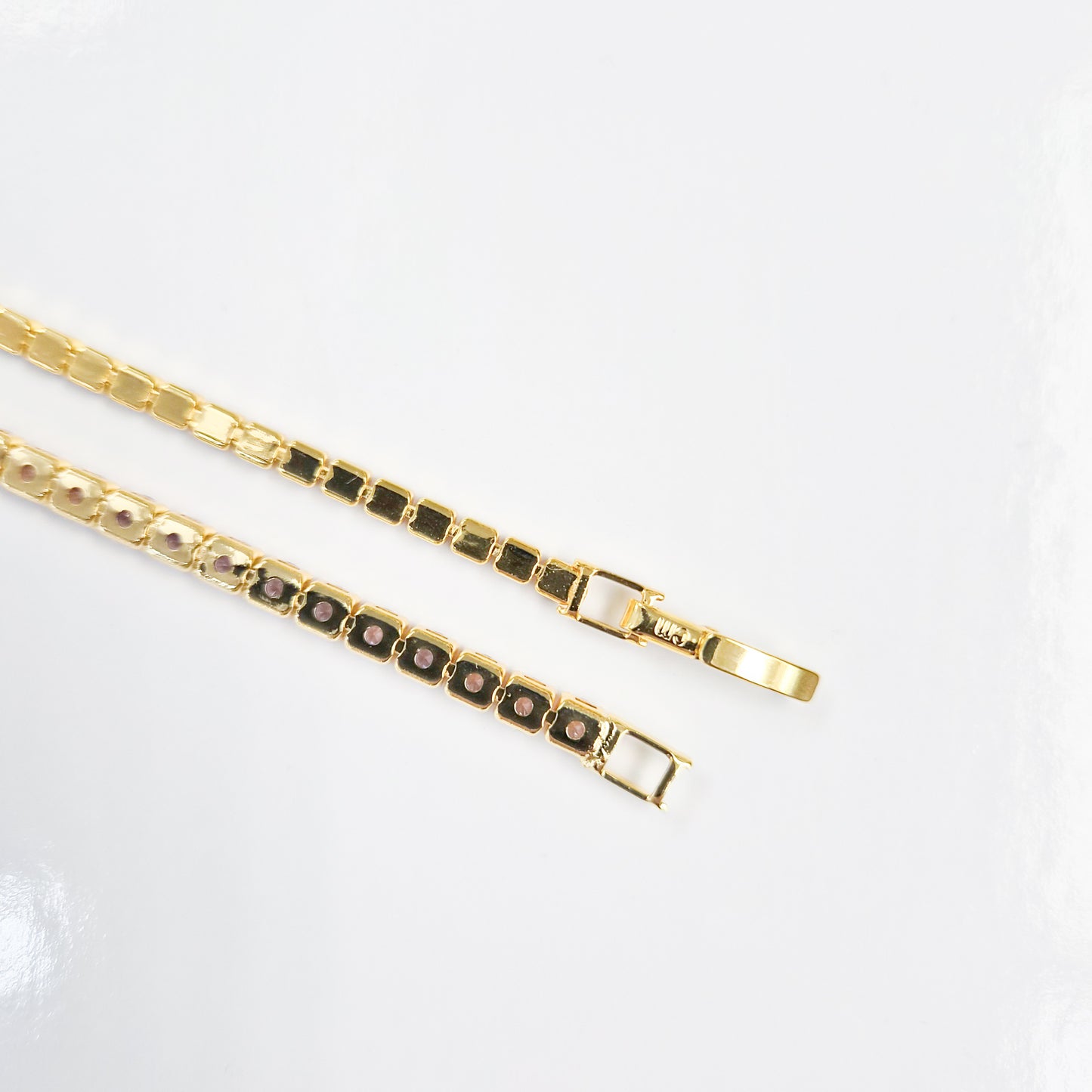 Pink Cubic Zirconia Tennis Bracelet