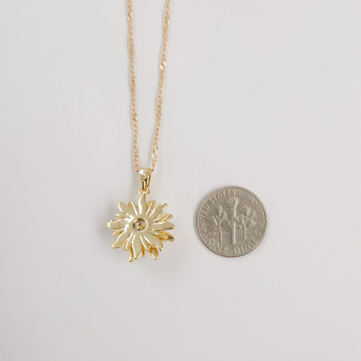 Pink Opal Sun Fidget Spinner Necklace