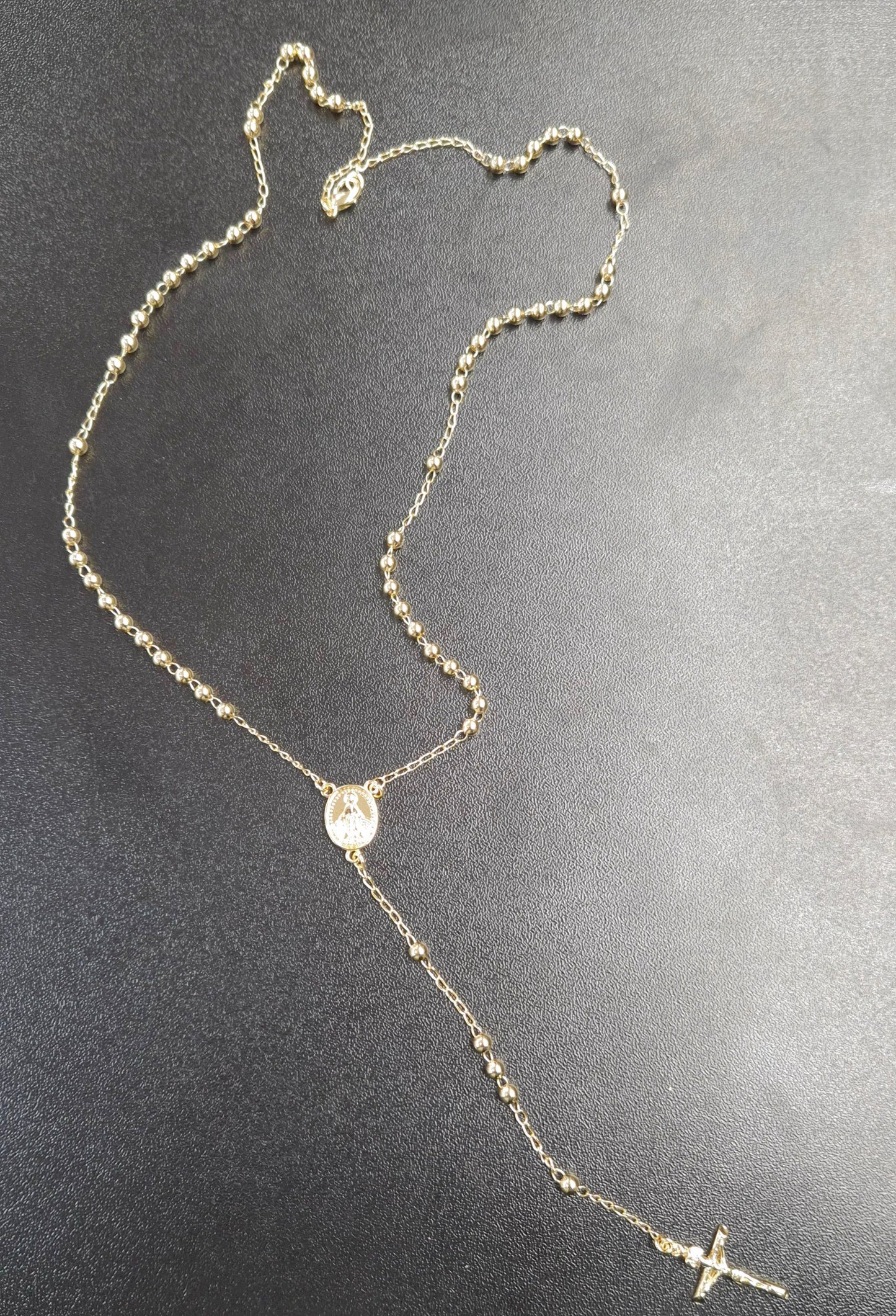 18K Goldplated Miraculous Medal Rosary