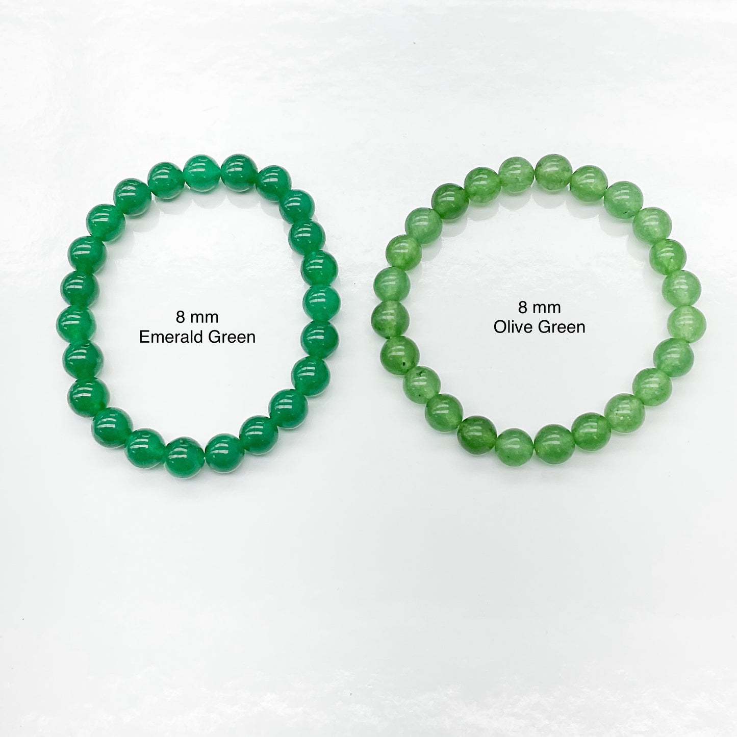 Translucent Green Jade Gemstone Bracelet 8 mm