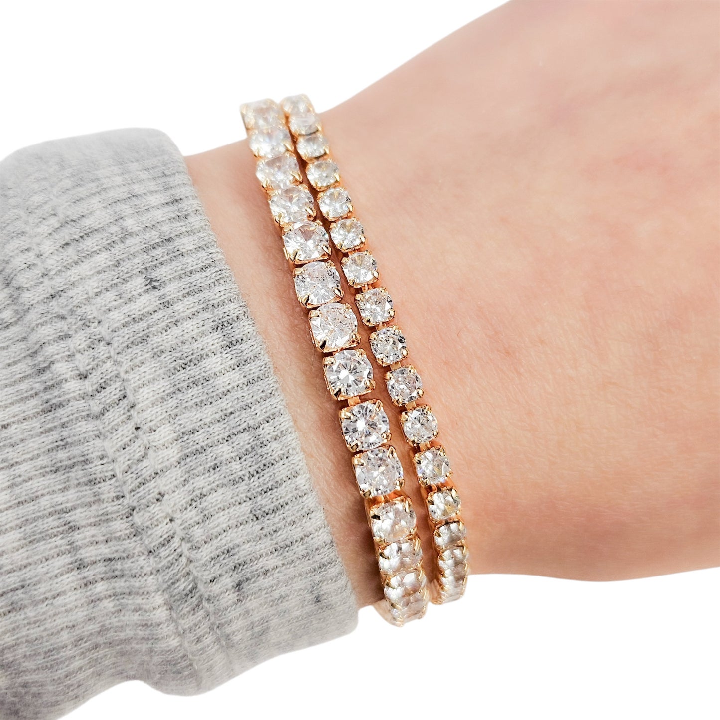 Tennis Bracelet in Rose Gold-plated