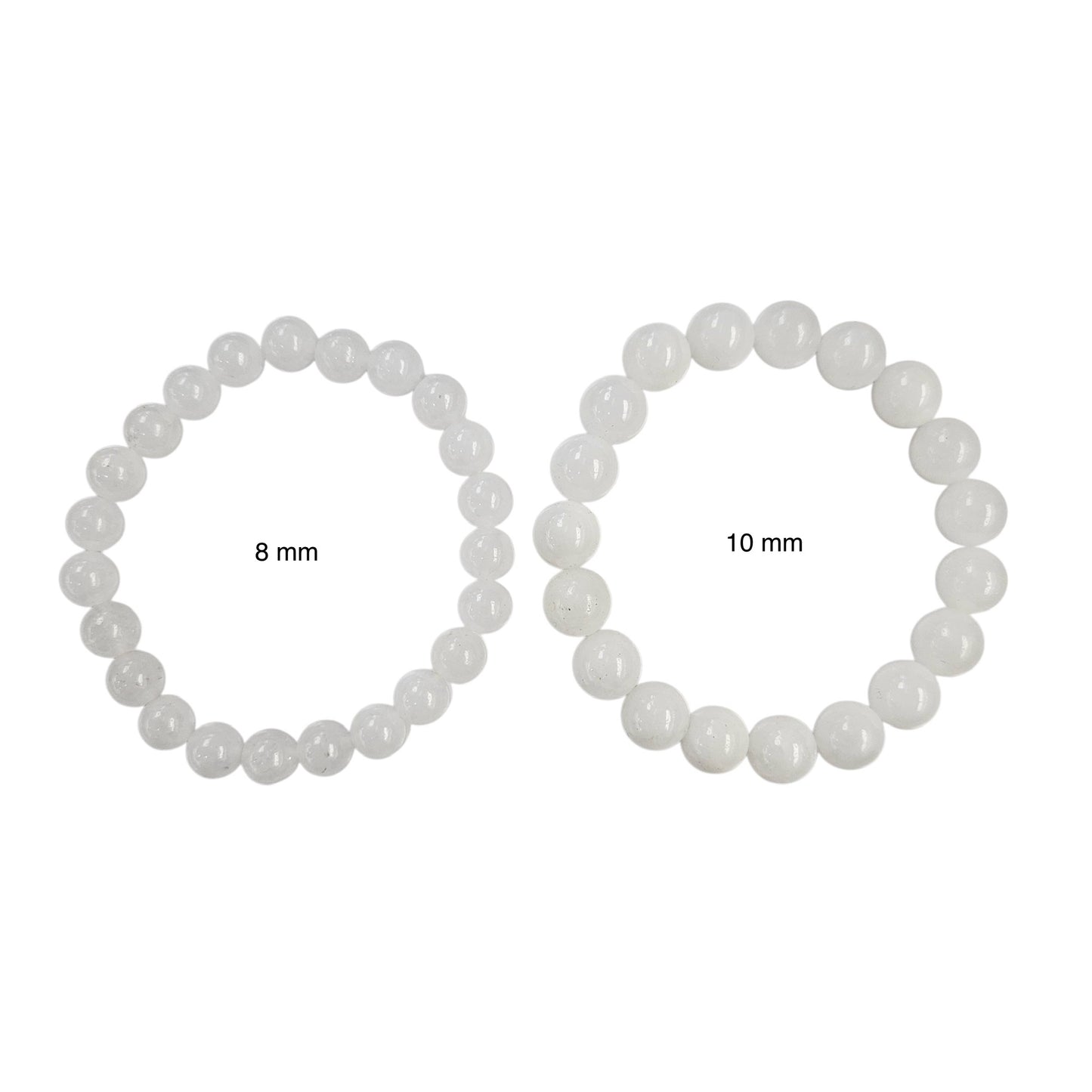 White Quartz Gemstone Beaded Bracelet