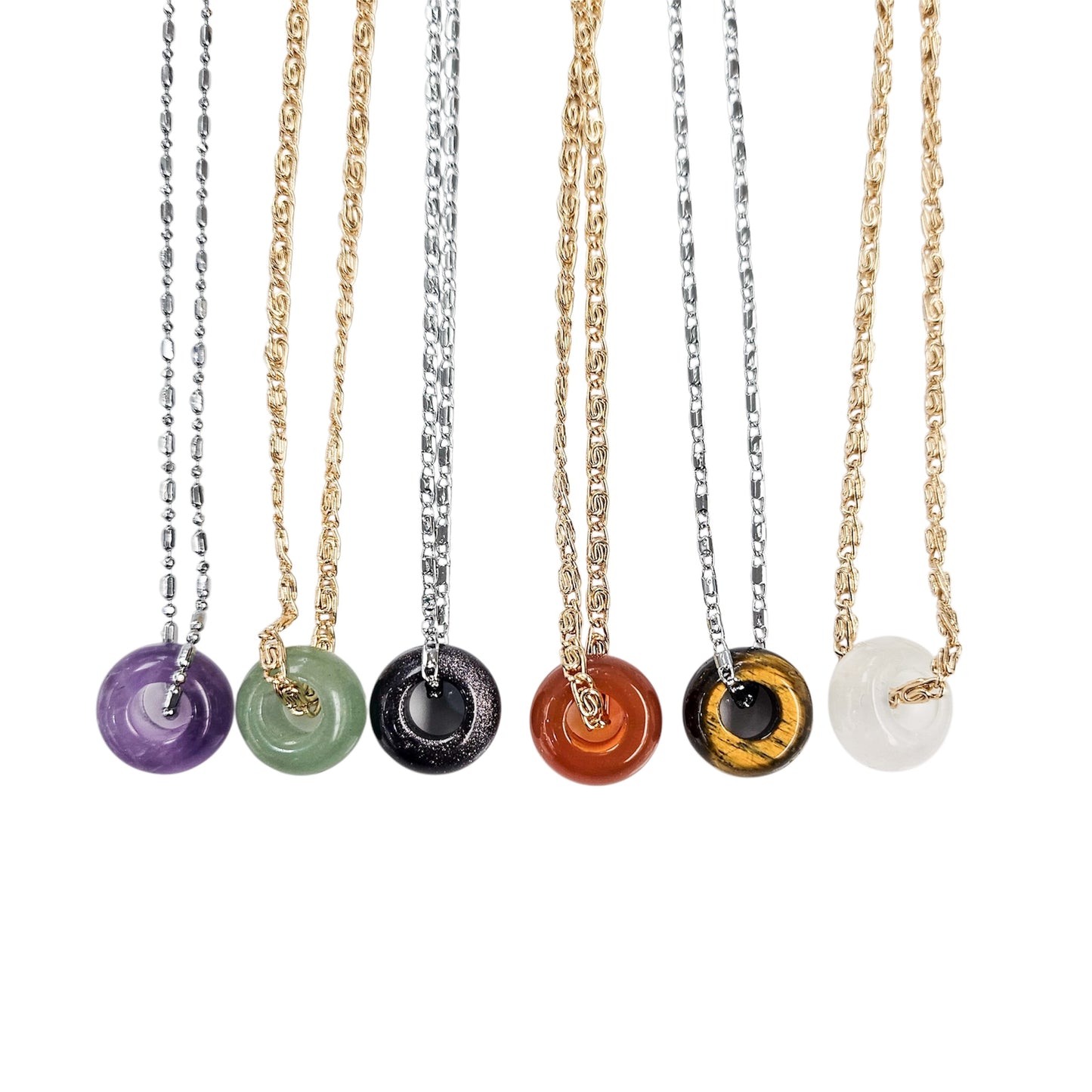 Crystal Donut Necklaces (14 mm)