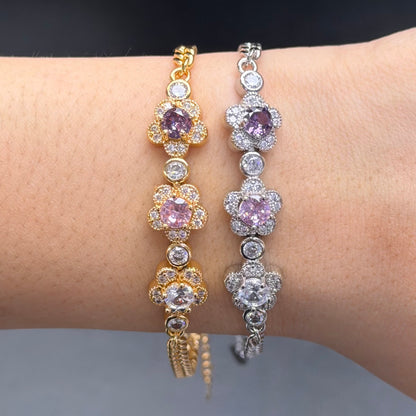 Adjustable Flower Bracelet