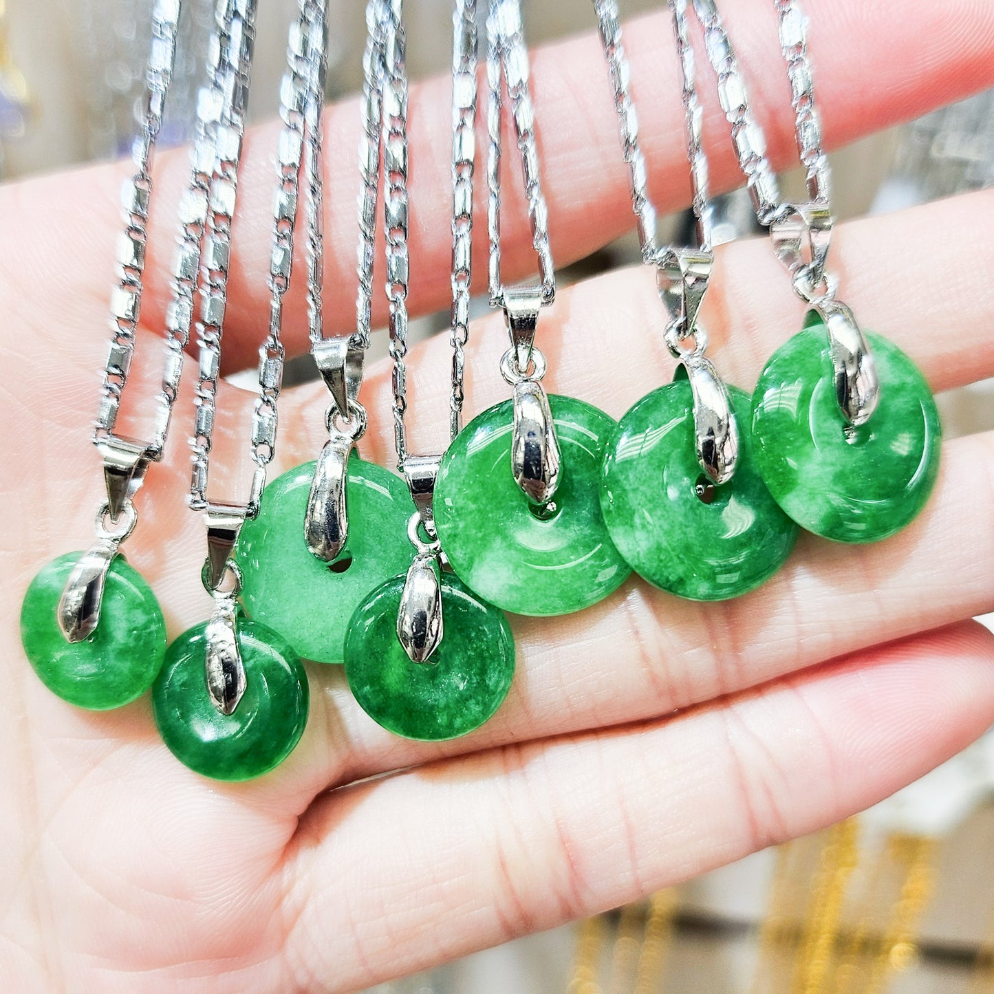 Minimalistic Jade Coin Necklace