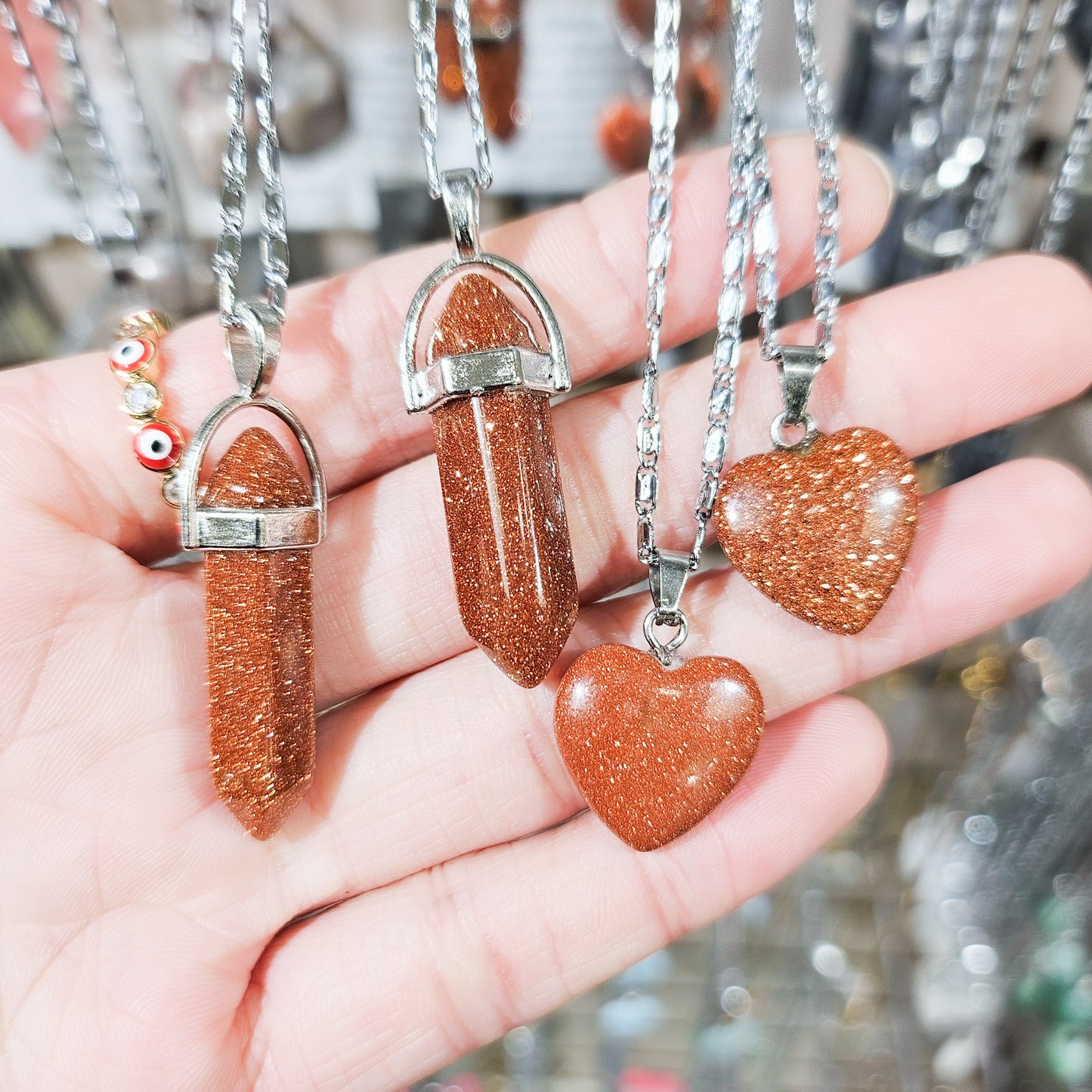 Goldstone Crystal Necklace