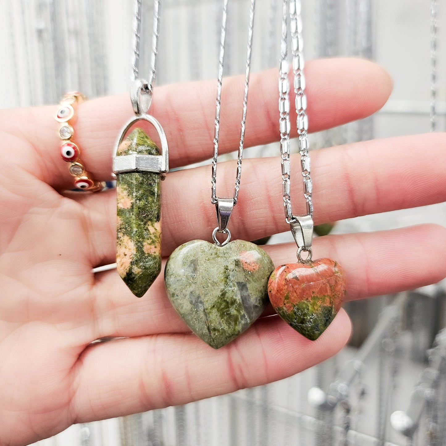 Unakite Crystal Necklace