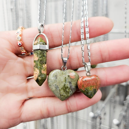 Unakite Crystal Necklace