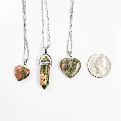 Unakite Crystal Necklace