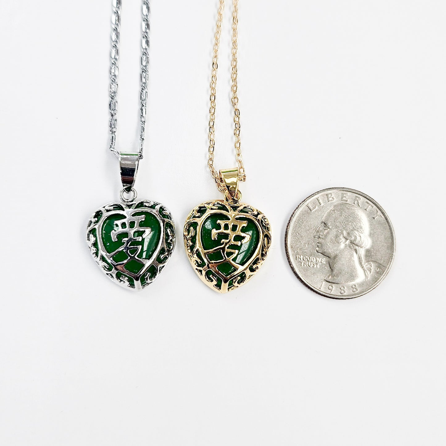 Love Heart Jade Necklace