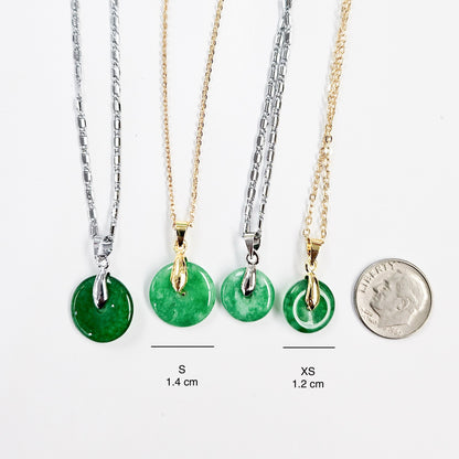 Minimalistic Jade Coin Necklace