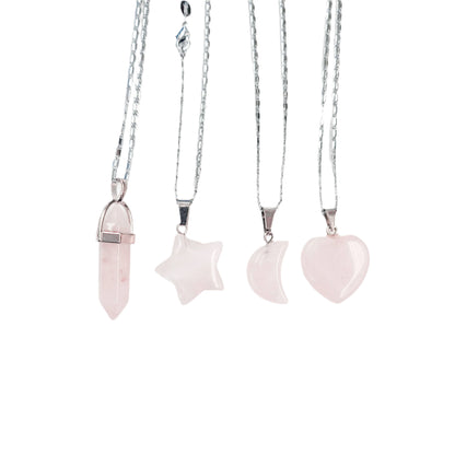 Rose Quartz Crystal Necklace