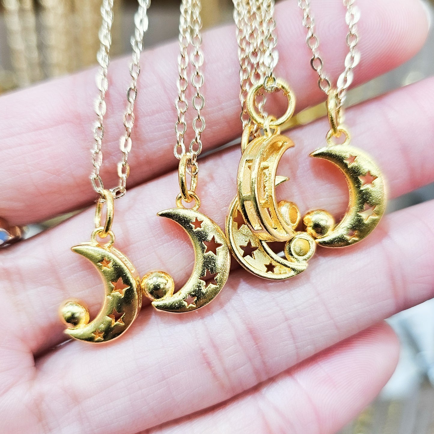 Gold Crescent Moon Necklace