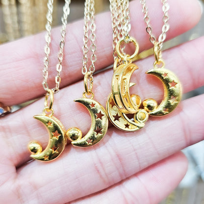 Gold Crescent Moon Necklace