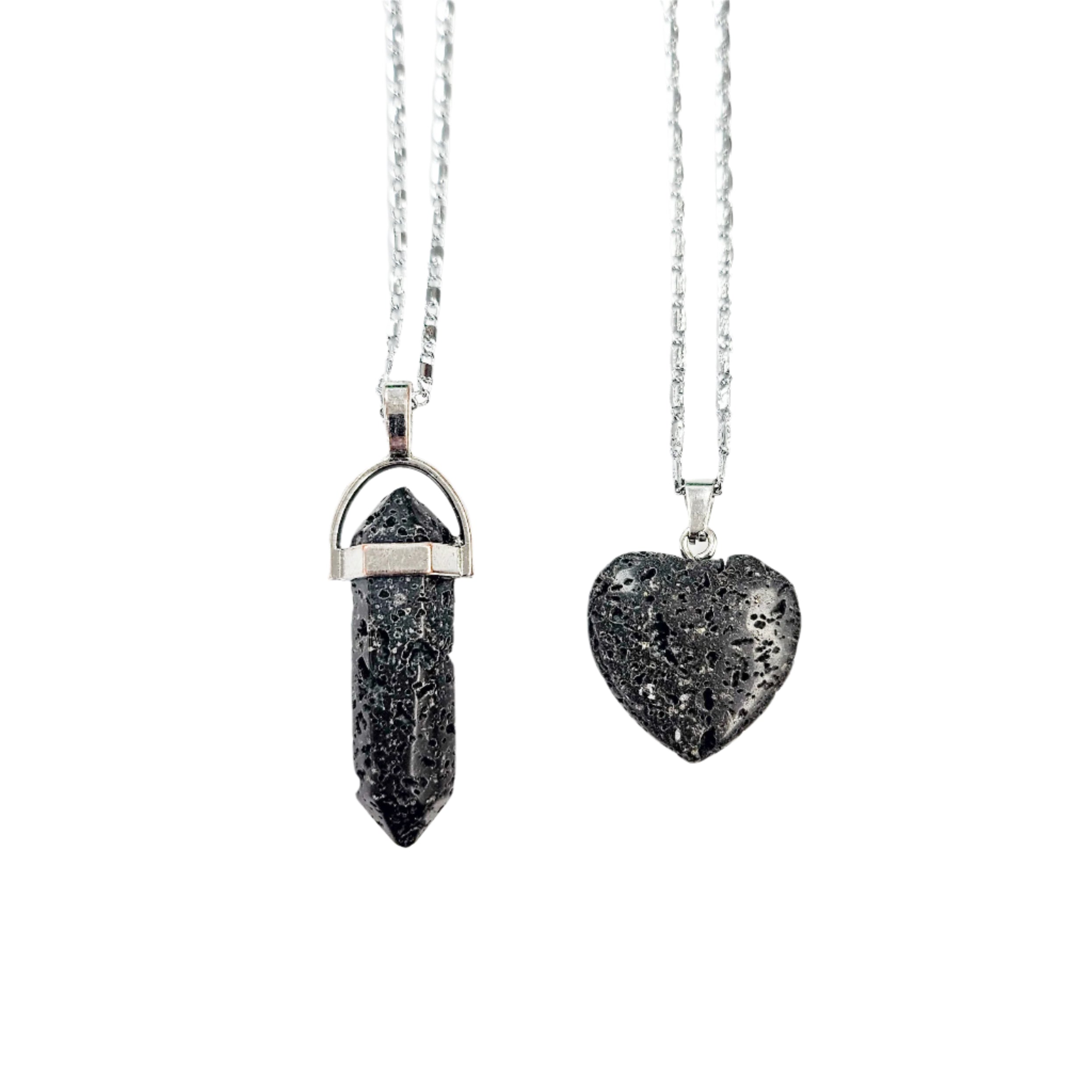 Lava Stone Crystal Necklace – Wintime & Co.