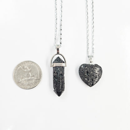 Lava Stone Crystal Necklace