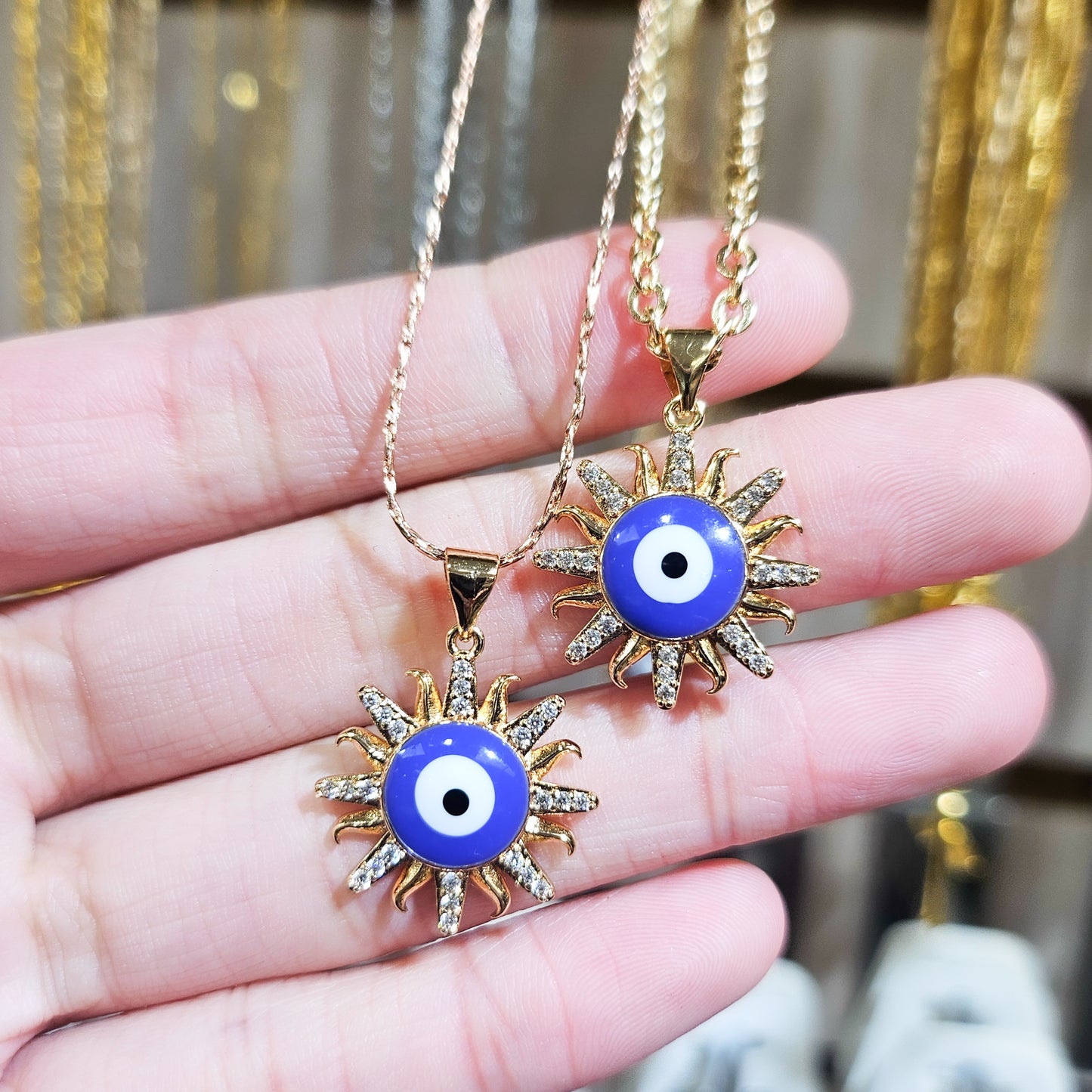 Evil Eye Sun Necklace