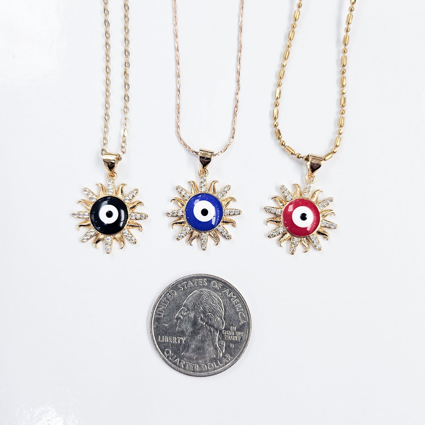 Evil Eye Sun Necklace