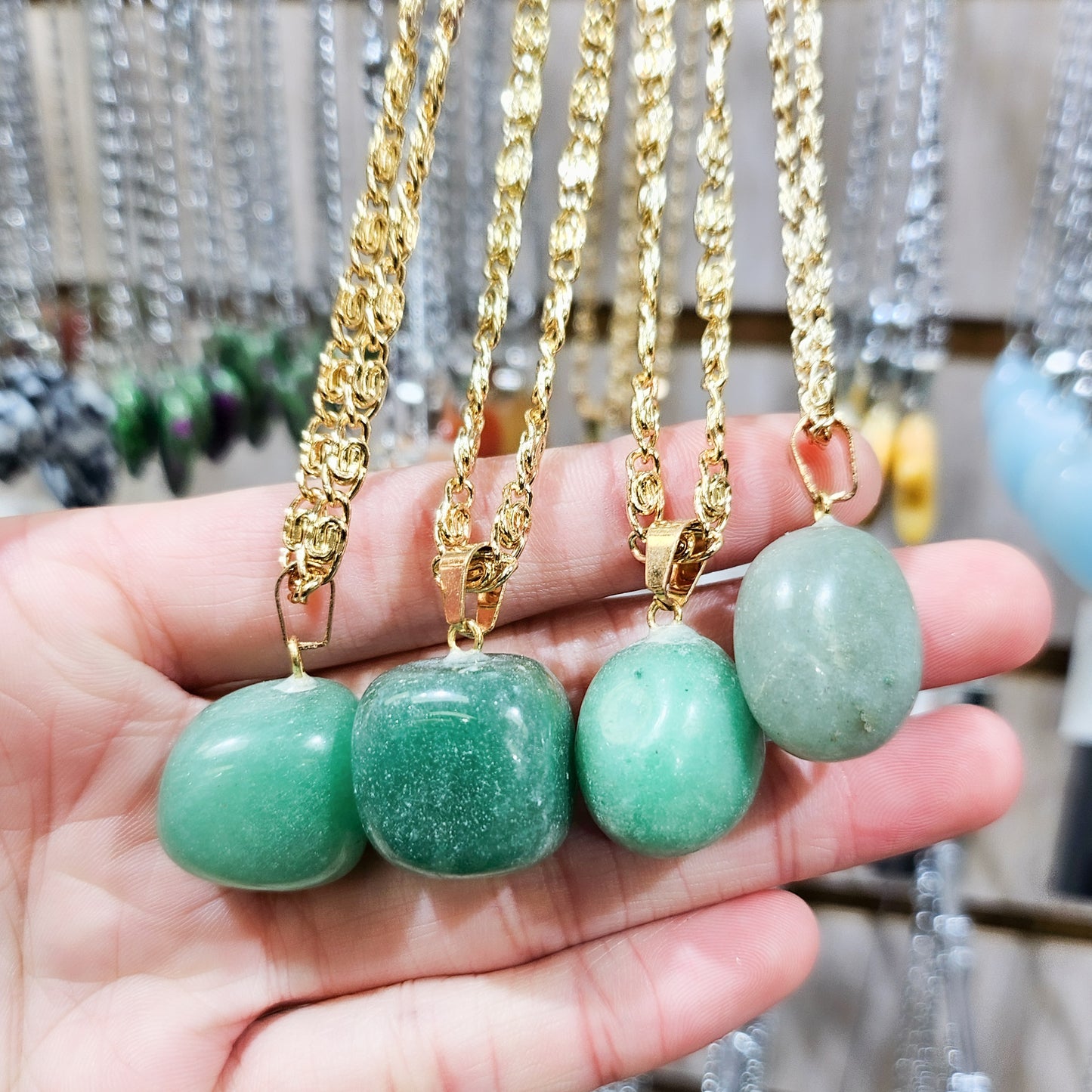 Tumbled Jade Necklace