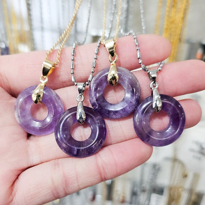 Amethyst Circle Necklace