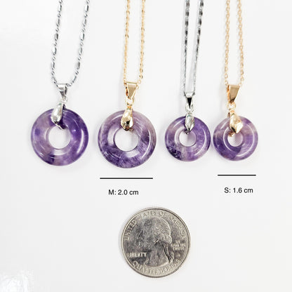 Amethyst Circle Necklace