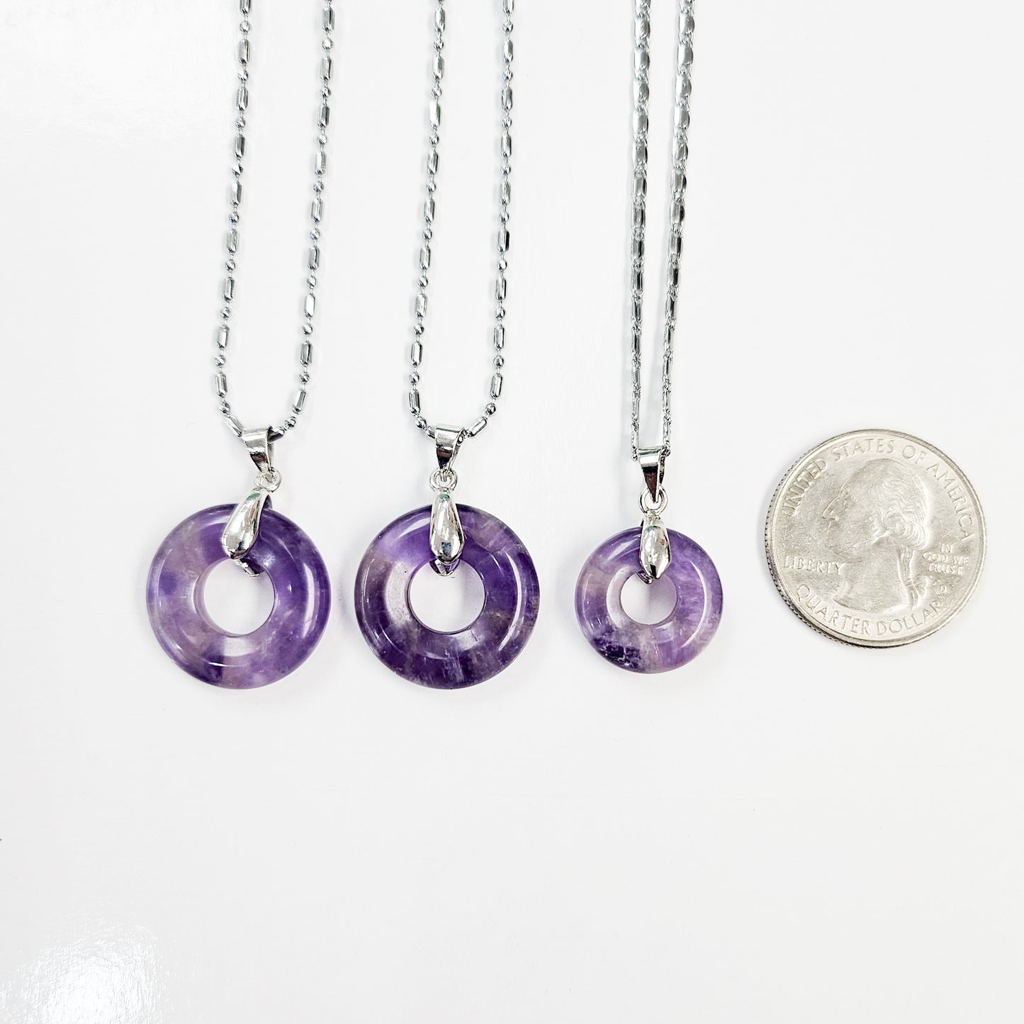 Amethyst Circle Necklace