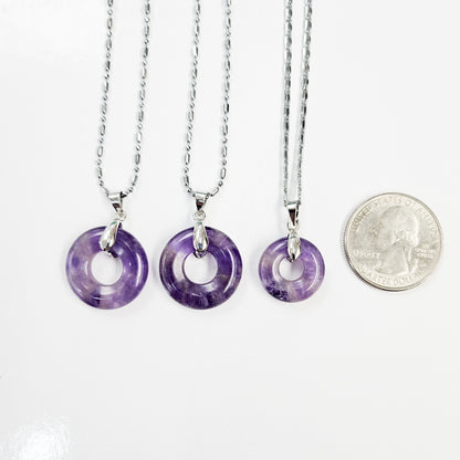 Amethyst Circle Necklace