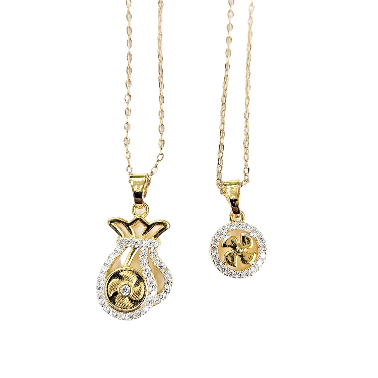 Pinwheel Prosperity Gold-plated Necklace