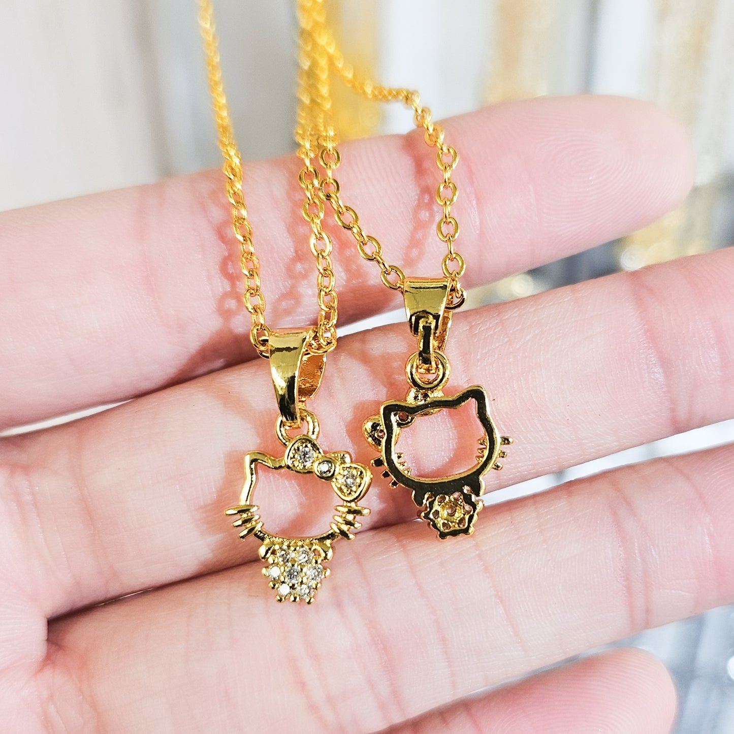 Dainty Kitty Gold-plated Necklace