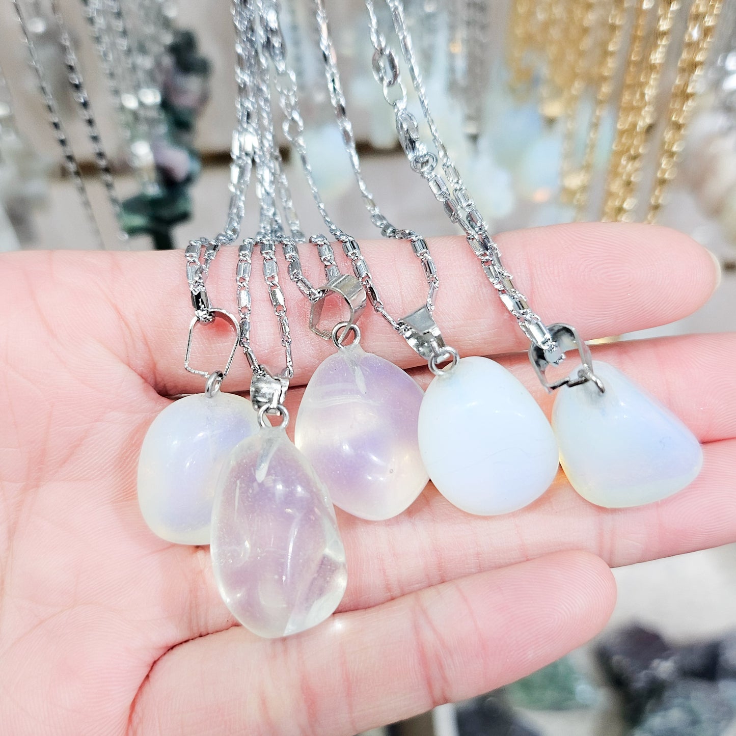 Tumbled Opalite Gemstone Necklace