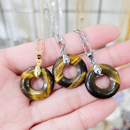 Tiger Eye Circle Necklace